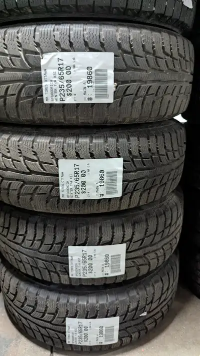 SET OF 4X P235/65R17 235/65/17 BFGOODRICH WINTER T/A KSI TAG # 19860 ** Please read details below **...