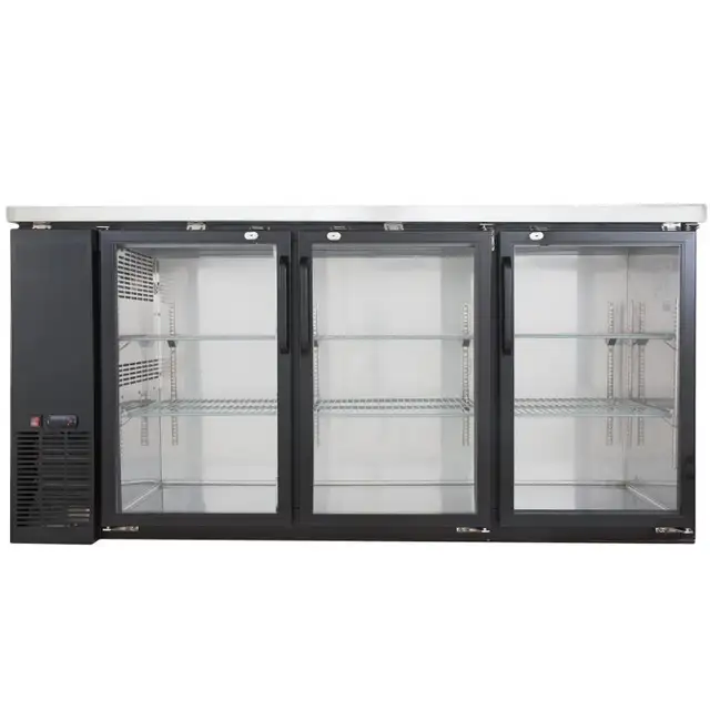NEW SIEBEL 72″ GLASS BACK BAR COOLER S.S TOP LED LIGHT UBB2472G in Freezers in Lloydminster - Image 4