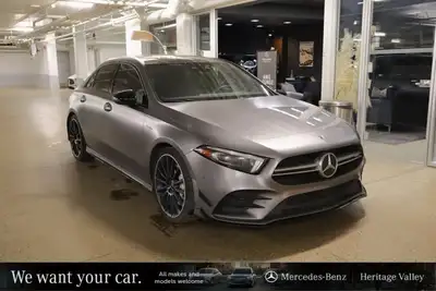 This Mercedes-Benz AMG A 35 has a strong Intercooled Turbo Premium Unleaded I-4 2.0 L/121 engine pow...