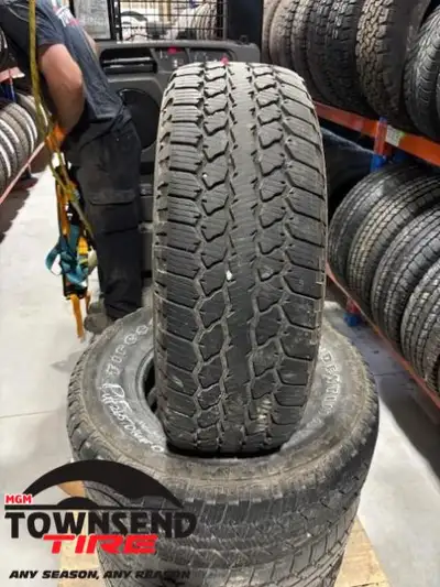 SET OF FOUR USED FIRESTONE DESTINATION AT2, 265/70R16 SOLD AS SET OF FOUR ONLY, 70% TREAD REMAINING...