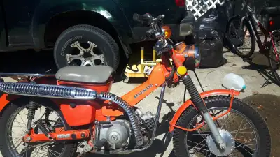 Unrestored ,mostly original. NOT a beauty queen, a very good runner.Muffler not rusted, good chrome,...