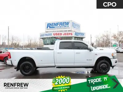 Shop this 2024 Ram 3500 Limited Longhorn with 6.7 Cummins, AISIN transmission, dual rear wheels, Lon...