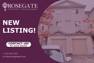 Spacious Freehold Townhouse for Rent in Prime Kitchener Location Welcome to B10-155 Highland Crescen...
