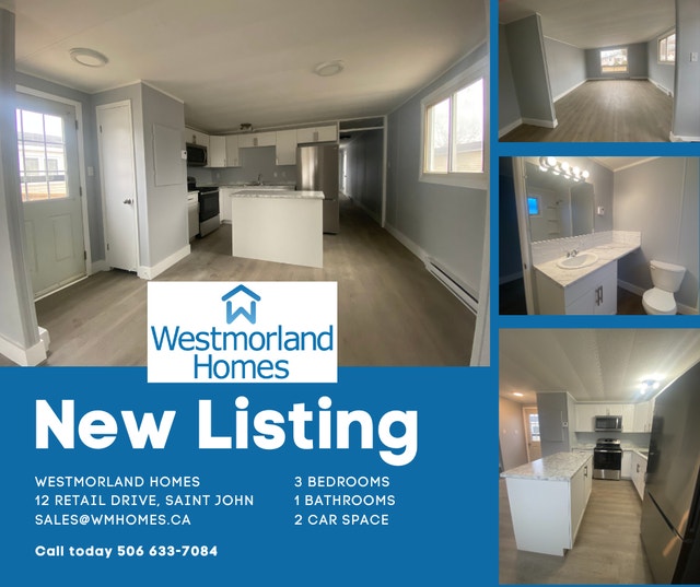 PreOwned Mini Home for Sale East Saint John Houses for Sale Saint