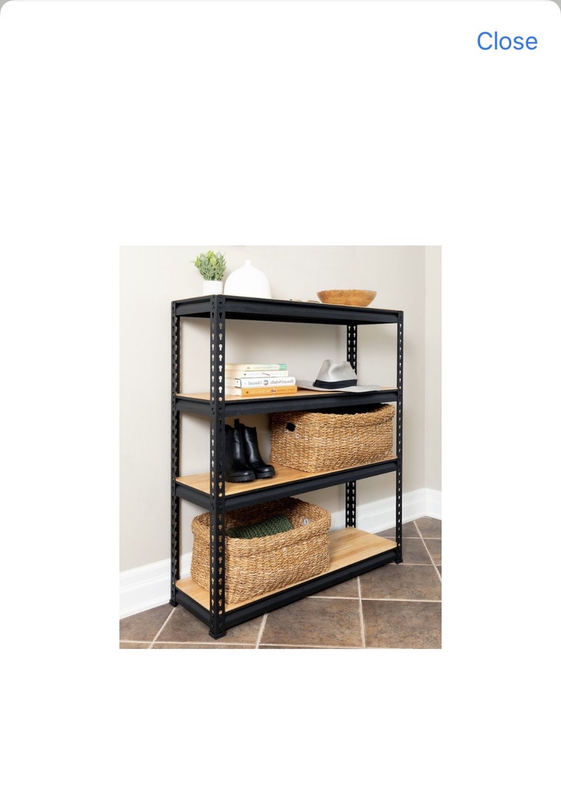 4Tier Adjustable Shelving Unit in Black New Bookcases & Shelving