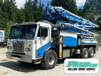 2007 Alliance 33M Concrete Pump on 2007 Peterbilt 320 WE SHIP DIRECT TO YOU, USA, and Worldwide!! Fi...