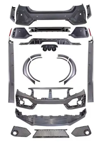 Upgrade your Honda Civic Sedan 2016-2021 to Type R Style Look Front & Rear Bumper Conversion Body KI...