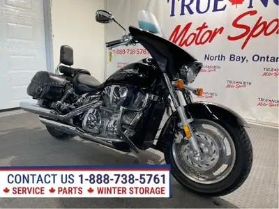 Check out this VTX 1300 Retro at True North Motor Sports with 74,599 km. Classic cruiser looks and 1...