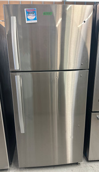 9765-Réfrigérateur Whirlpool congélateur haut Inox Top Freezer F