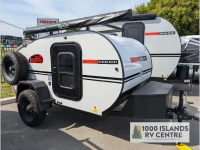 Modern Buggy RV Little Buggy teardrop trailer 10RK highlights: Dual Entry Outside Galley Memory Foam...