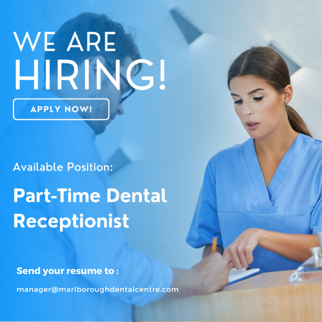 Part-Time Dental Receptionist Needed At Busy Calgary Office in Healthcare in Calgary