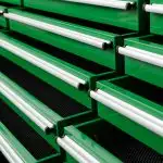 NEW 8 FT JOHN DEERE GREEN FATBOY 24 DRAWER TOOL BENCH 321532 in Tool Storage & Benches in Calgary - Image 7