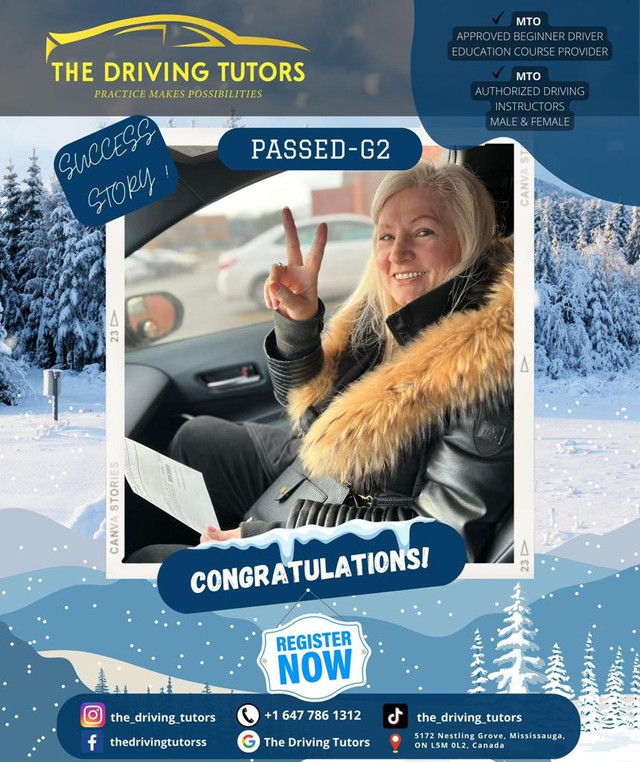 G & G2 Driving Lessons, Driving Instructor For Nervous Drivers in Other in Mississauga / Peel Region