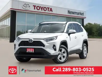 The 2021 Toyota RAV4 Hybrid XLE in a crisp white finish with AWD is your ideal companion for confide...