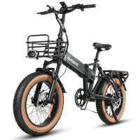 1000W Fat Tire Folding Ebike 45km/h 120km Range Free Shipping