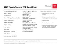 Locally Owned! Discover the rugged versatility of this 2021 Toyota Tacoma TRD Sport Premium! With on... (image 1)