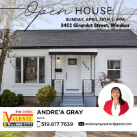 OPEN HOUSE Sun Apr 28 1-3 at 3452 Girardot Street, Windsor ON