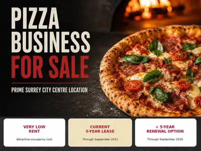 Confidential opportunity to acquire a pizza business in a prime Surrey City Centre location. This bu...