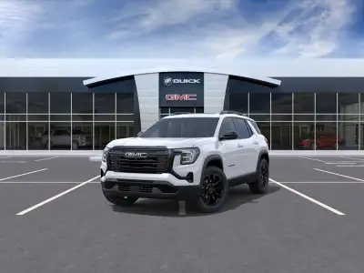 Introducing the 2027 GMC Terrain AWD Elevation in stunning white. This SUV is equipped with an all-w...