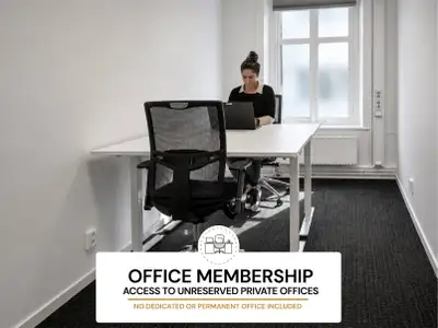 This offer includes access to an unreserved private office. Work from a private, enclosed office whe...