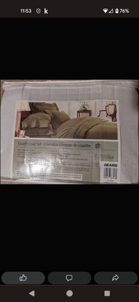 Double Duvet cover and Two Shams