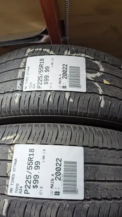 PAIR OF 2X TOYO A24 TAG # 20022 Size: 225/55R18 225/55R18 Excellent condition Pressure tested Ready...