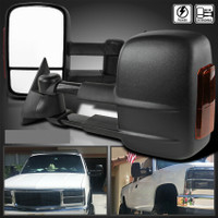 For 88-98 Chevy GMC C/K 1500 2500 Power Side Tow Mirrors+LED