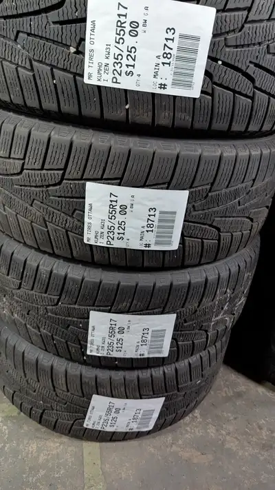SET OF 4X P235/55R17 235/55/17 KUMHO I ZEN KW31 TAG # 18713 ** Please read details below ** MR. TIRE...