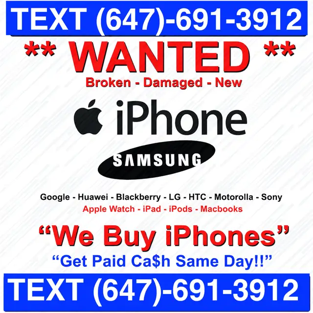We Buy Broken Cracked New iPhones for Cash in Cell Phones in City of Toronto - Image 2