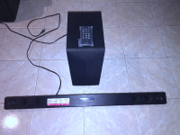 LG WIRELESS SOUND BAR SK3D + SUBWOOFER AND REMOTE CONTROL AS IS