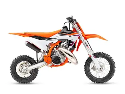 RACE-READY TWO-STROKE FOR YOUNG RIDERS. CALL/TEXT 403-230-1920.The 2026 KTM 50 SX is a true ready-to...