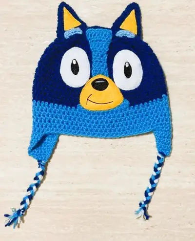 Crocheted Bluey or Bingo hat, View more