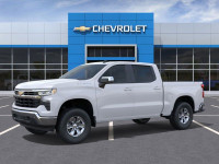 Meet the impressive 2025 Chevrolet Silverado 1500 LT Crew Cab in pristine white, pushing the limits... (image 1)