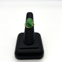 22 Karat Yellow Gold Jade Vintage Ring $845