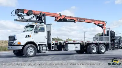 Heavy truck - # STOCK: C-35025 2008 STERLING L8500 CAMION À FLECHE CAMION GRUE À GYPSE 2008 STERLING...