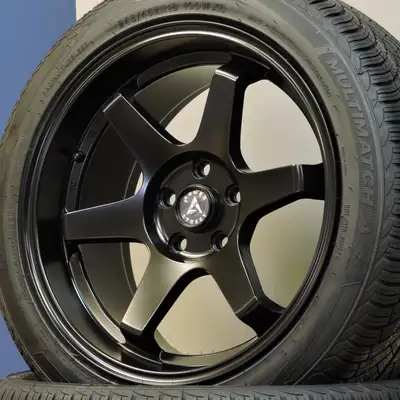 WINTER SALE ON BRAND NEW WHEEL & TIRE PACKAGE! ARMED VETERAN MATTE BLACK WHEELS! 18X9 35 OFFSET COME...