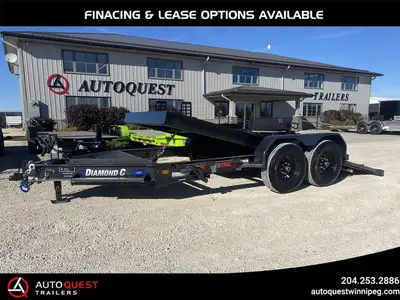 36 Side Step, 4x D-Rings, Spare Tire Mount! 2025 Diamond C HDT 82in. x 16' Low Profile Hydraulically...