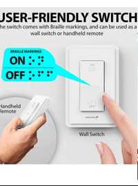 Fosmon Wireless Remote Control Electrical Outlet Switch- ETL Lis