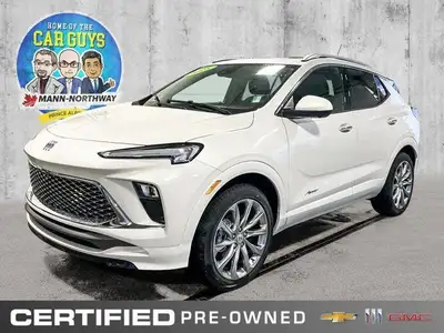 Welcome to Mann-Northway Auto Source. The striking 2025 Buick Encore GX Avenir, shimmering in White...