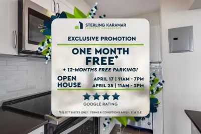 Limited Time Offer | Enjoy 1 Month FREE on a 13 Month Lease + 12-Months FREE Parking!* OPEN HOUSE |...