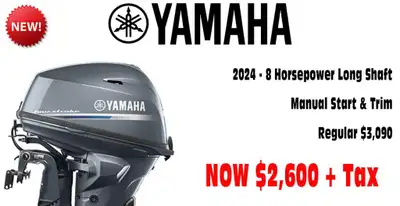 2024 Yamaha 8HP Portable Motor – PC659M The features all the benefits of a reliable Yamaha 4-stroke...