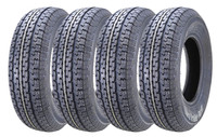 New Set (4) ST205/75R15 Trailer Tires | 8 Ply - D Rated