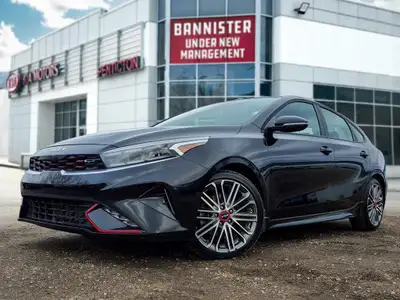 Presenting the 2024 Kia Forte5 GT in a sophisticated Black exterior with a smooth Front-Wheel Drive...