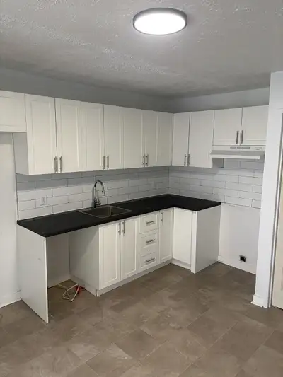 (logement presque terminé sur les photos) 4 1/2 rénové à louer. Immeuble bien entretenu, service de...