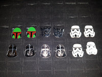Cuff Links -  Darth Vader, Storm Trooper, Decepticons.