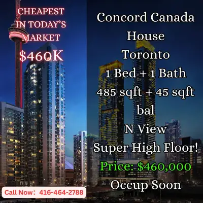 Own this 1 Bed + 1 Bath suite at Concord Canada House, one of Toronto’s most iconic downtown condo t...