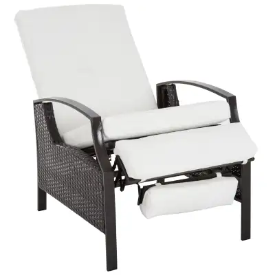 Outdoor Rattan Recliner Chair, Wicker Reclining Chair with Adjus, View more
