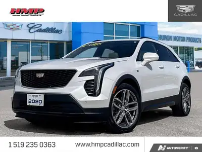 PRE-OWNED 2020 CADILLAC XT4 SPORT AWD IN CRYSTAL WHITE TRICOAT! [Clean vehicle history – Local Trade...