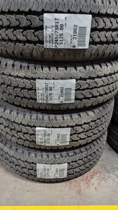 SET OF 4X FIRESTONE TRANSFORCE A/T2 TAG # 21062 Size: 245/75/17 245/75/17 Excellent condition Pressu...