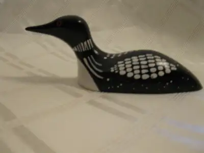 HAND CARVED LOON, View more